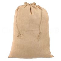 CleverDelights 18" x 24" Burlap Bags with Natural Jute Drawstring - 6 Pack - Large Burlap Pouch Gunny Sack Bag - 18x24 inch