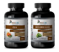 antioxidant Complex - CLA (Conjugated Linoleic Acid) - Green Coffee Cleanse - cla Lean Mode - 2 Bottles Combo (90 Softgels + 60 Capsules)
