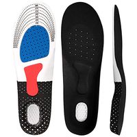 Shoe Insoles for Men & Women Plantar Fasciitis Orthotic Inserts Shock Absorbing Anti Fatigue for Walking, Runing and Sports (Womens(8.5-10), Mens(7.5-9.5),Black)