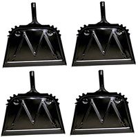 Impact Products 4216-90 16" Black Metal Dust Pan - Quantity 4