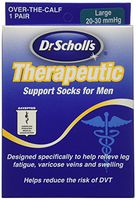 Dr. Scholl's Men's 1 Pack Coolmax Firm Support Socks Sockshosiery,black,Large(Shoe Size: 7-12/ Sock Size: 10-13)