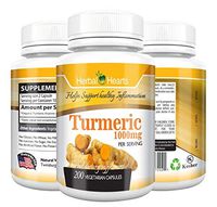 #1 Organic Turmeric Curcumin 1000mg | 100% Pure Extract Vegetarian Capsules | Herbal Hearts Premium Tumeric Non-GMO l Turmeric Supplement (420)