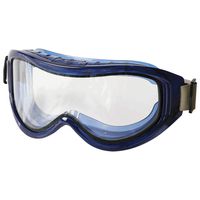 Sellstrom Flexible, Soft, Indirect Vented, Odyssey II Chemical Goggle, Scratch-Resistant, Anti-Fog, Dual Panel Clear Lens, Neoprene Head Band, Blue Frame, S80201