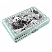 Panda Em1 Hip Silver Cigarette Case Id Holder Metal Wallet 4" X 2.75" RFID Protection