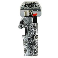 Metal Lighter Case for BIC Lighters, Lighter Protector and Bottle Opener - Roses