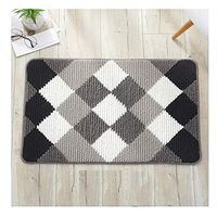 GHHZZQ 2 Pieces Bathtub Mat Non-Slip Strong Water Absorption Superfine Fiber Bathroom Rugs Foot Pad, 8 Colors, 1.2 cm Thick, 4 Sizes, (Color : Gray, Size : 60x90cm)