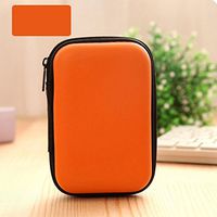 Refaxi Cases & Covers Rigid EVA Storage for In-Ear Earphones Orange Zipper
