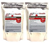 (5 lb) Bag of Each Ascorbic Acid Vitamin C & MSM Methylsulfonylmethane Powder Combo
