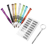 SING F LTD Set of Eyeglass Sunglasse Repair Tool Kit with Eyeglass Screws Nut Screwdriver Multi-Function Eyeglasses Repaired Tool Kit