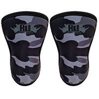 Battle Underground Knee Sleeves (1 Pair) | 5mm Neoprene | Maximum Support & Compression for Weightlifting, Powerlifting & Crossfit | Women & Men (Gray Camo, X-Large)