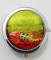 BlackKey Chameleon 3-Compartment Decorative Pocket Gift Box Case Organizer for Pill, Color 1 -2238