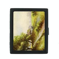 Perfection In Style Metal Cigarette Case Vintage Farm Design 015