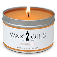Wax and Oils Soy Wax Aromatherapy Scented Candles, Pumpkin, 8 oz