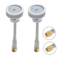 Wolfwhoop PB11 2pcs 5.8GHz 5dBi FPV Flat Panel RHCP Omnidirectional Pagoda Antenna with Rubber Protector Ring Circle Set- SMA Male (White)