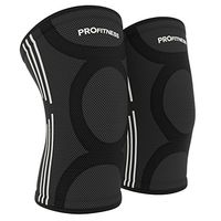 ProFitness Knee Sleeves (One Pair) Knee Support for Joint Pain & Arthritis Pain Relief – Effective Support for Running, Pain Management, Arthritis Pain, Post Surgery Recovery (X-Large, Black/White)