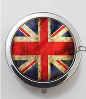 BlackKey United Kingdom UK British Flag 3-Compartment Decorative Pocket Gift Box Case Organizer for Pill, Color 1 -308
