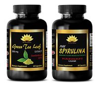 Metabolism Enhancer - Green Tea Extract – SPIRULINA - Green Tea Leaf Extract - Combo (2 Bottles)