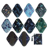 10PCS Charcoal Bamboo Mama Cloth/Menstrual Pads/Reusable Sanitary Pads Panty Liner (NMC12-10G)