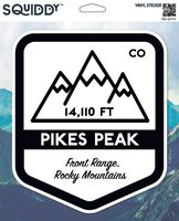 Squiddy Pikes Peak - Vinyl Sticker Decal for Phone, Laptop, Water Bottle (3" high)