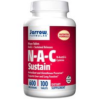 Jarrow Formulas Nac Sustain 600mg, 100 Tablets (Pack of 2)