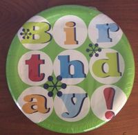 Color Paper Plates Round (9 Round-18 Count, Happy Birthday) by PARTY