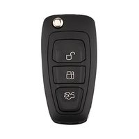 MonkeyJack Car 3-Button Remote Key Fob Shell 433MHz Chip Inside for Ford Focus Fiesta