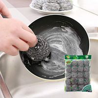 Sunywear 20pcs/Pack Kitchen Brush Bowl Pot High Zinc Wire Steel Ball Cleaning Ball Sponges