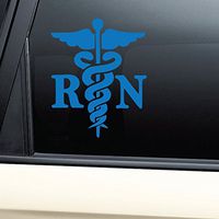 RN Medical Emblem Nurse Vinyl Decal Laptop Car Truck Bumper Window Sticker - Blue