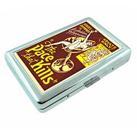 Vintage Poster The Pace That Kills S300 Silver Cigarette Case Metal Wallet Id Holder 4" X 2.75" RFID Protection