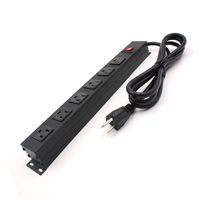 Power Strip with 6 Outlets 6 Ft UL 14AWG Cord Straight Plug for Commercial, Industrial, School and Home,15A 125V 1875W, ETL Approved and Listed, Black