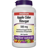 Webber Naturals Apple Cider Vinegar 500 mg, 240 Capsules