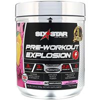 Six Star Explosion Pre Workout, Powerful Pre Workout Powder with Extreme Energy, Focus and Intensity , 7.41 Ounce (Pink lemonade)