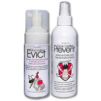 Lice Ladies EVICT and Prevent 2-Pack/All-Natural, Non-Toxic, Fast Acting Lice Treatment Mousse and Preventative Spray/homeopathic Formula / 2 Pack of 1 – 4 oz EVICT / 1 – 8 oz Prevent Spray