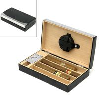Salerno Italian Leather Humidor with Cigar Cutter (Engravable)