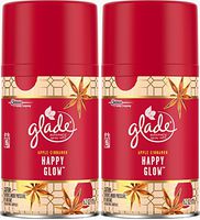 Glade Automatic Spray Refill - Holiday Collection 2016 - Apple Cinnamon - Happy Glow - Net Wt. 6.2 OZ (175 g) Per Refill Can - Pack of 2 Refill Cans
