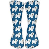 MOCSTONE White Bichon Men's Women's Crew Socks Novelty Tube Sock