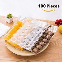 FishMM Disposable Ice Cube Bag, Keep Food Fresh Outdoors, Convenient and Healthy, Easy Release, No Spill Ice Cube, Stackable, Compact, Odor Free Ice Cube