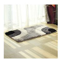 GHHZZQ Bathtub Mat Non-Slip Quick Drying Absorbent Superfine Fiber Bathroom Rugs Foot Pad Household, 6 Colors, 1.8 cm Thick, 4 Sizes (Color : Gray, Size : 60x90cm)