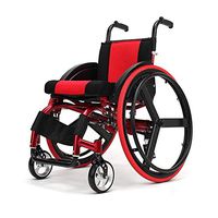 PLLP Medical Rehab Chair, Wheelchair,Light Wheelchair Medical Ergonomic Ultralight Manual Wheelchair 38Cm Seat Width-Detachable-Leisure Sport(Red)