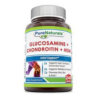 Pure Naturals Glucosamine Chondroitin & MSM 240 Capsules -Supports Joint, Cartilage & Connective Tissues *-Supports Mobility & Flexibility* -Promote Hairs, Skin & Nails*