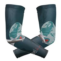 LEVEIS Aircraft Arm Sleeves UV Protection for Men Women Sunblock Protective Gloves Running Golf Cycling Driving Long Arm Cover 1 Pair