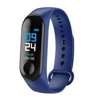 Smart Sports Watch,Mkcether M3 xPlus Smart Bracelet Heart Rate Activity Blood Pressure Sports Fitness Tracker Watch, for Kids Women and Men,for Various Smartphones (Dark Blue)