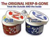 HERP-B-Gone 2-Part Treatment Bundle for Herpes Cold Sores, Shingles, Impetigo, Molluscum and Stubborn Acne