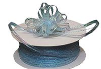 3mm-1/8" Organza Pull Bow Ribbon Light Blue 50yd