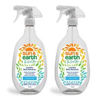 Laundry Stain Remover by Sun & Earth, Safe for Baby and Kids, Made with Plant Derived Ingredients, Enzymes Sourced from Nature, 32 oz. (Pack of 2)