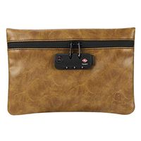 QiaoShiRen Smell Proof Bag with Password Lock, Portable Water Resistant Stash Bag Combination Lock Container and Bag for Herbs, Spices, Medicine, Tobacoo (Khaki)