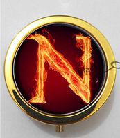 BlackKey Letter N 3-Compartment Decorative Pocket Gift Box Case Organizer for Pill, Color 2 -1400