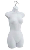 Female Molded White Shapely Form with Hook - Fits Women's Sizes 5-10