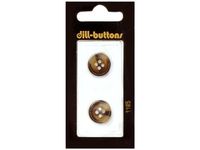 Dill 4 Hole Buttons 5/8 in. Brown #1185 2pc.