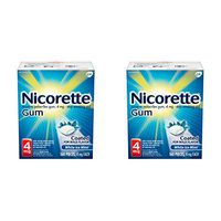 Nicorette Nicotine Gum to Quit Smoking, 4 mg, White Ice Mint Flavored Stop Smoking Aid, 160 Count (Pack of 2)